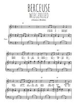Téléchargez la partition de Berceuse, Wiegenlied en PDF pour Chant et piano