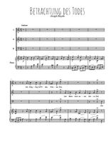 Téléchargez l'arrangement de la partition de Betrachtung des Todes en PDF pour trois voix mixtes et piano