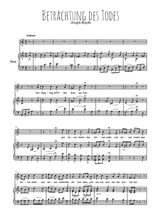 Téléchargez l'arrangement de la partition de joseph-haydn-betrachtung-des-todes en PDF pour Chant et piano