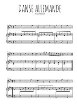 Téléchargez l'arrangement de la partition de joseph-haydn-danse-allemande en PDF pour Chant et piano