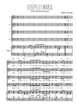 Téléchargez l'arrangement de la partition de Joseph et Marie en PDF pour 4 voix mixtes et piano