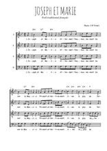 Téléchargez l'arrangement de la partition de Traditionnel-Joseph-et-Marie en PDF à quatre voix