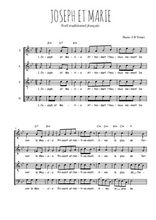 Téléchargez l'arrangement de la partition de Joseph et Marie en PDF à quatre voix SATB