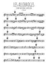 Téléchargez l'arrangement de la partition en Sib de la musique Les Allobroges en PDF