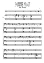 Téléchargez la partition de Bonne nuit en PDF pour Chant et piano