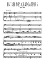 Téléchargez la partition de L'entrée des gladiateurs en PDF pour Chant et piano