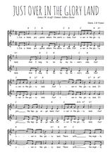 Téléchargez l'arrangement de la partition de James-W.-Acuff-Emmet-Sidney-Dean-Just-over-in-the-Glory-Land en PDF à deux voix