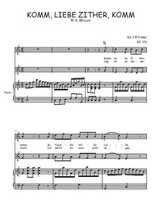 Téléchargez l'arrangement de la partition de Komm, liebe Zither, komm en PDF pour deux voix égales et piano