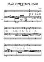 Téléchargez la partition de Komm, liebe Zither, komm en PDF pour Chant et piano