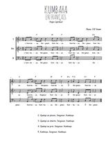 Téléchargez l'arrangement de la partition de spiritual-gospel-kumbaya-en-francais en PDF pour trois voix d'hommes