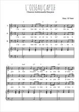 Téléchargez l'arrangement de la partition de L'oiseau captif en PDF pour trois voix mixtes et piano