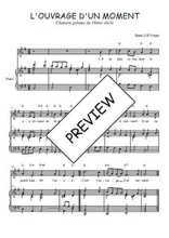 Téléchargez la partition de L'ouvrage d'un moment en PDF pour Chant et piano