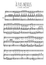 Téléchargez la partition de A pas menus en PDF pour Chant et piano