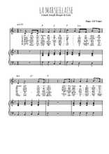 Téléchargez l'arrangement de la partition de hymne-national-francais-la-marseillaise en PDF pour Chant et piano