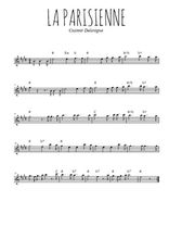 Téléchargez l'arrangement de la partition pour sax en Mib de la musique Chant de révolution, La Parisienne en PDF