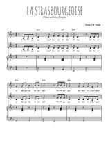 Téléchargez l'arrangement de la partition de La Strasbourgeoise en PDF pour deux voix égales et piano