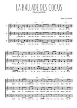 Téléchargez l'arrangement de la partition de Traditionnel-La-ballade-des-cocus en PDF à trois voix