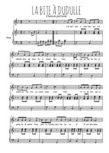 Téléchargez l'arrangement de la partition de chanson-paillarde-la-bite-a-dudulle en PDF pour Chant et piano