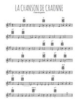 Téléchargez la partition en Sib de la musique guerre-14-18-la-chanson-de-craonne en PDF