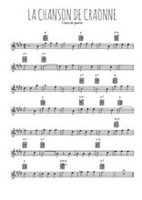 Téléchargez l'arrangement de la partition pour sax en Mib de la musique La chanson de Craonne en PDF