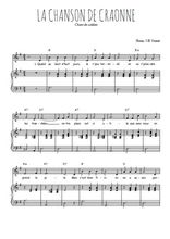 Téléchargez l'arrangement de la partition de guerre-14-18-la-chanson-de-craonne en PDF pour Chant et piano