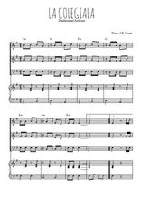 Téléchargez l'arrangement de la partition de La colegiala en PDF pour trois voix mixtes et piano