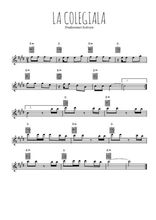 Téléchargez la partition pour saxophone en Mib de la musique colombie-la-colegiala en PDF