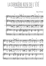 Téléchargez l'arrangement de la partition de La dernière rose de l'été en PDF pour trois voix mixtes et piano