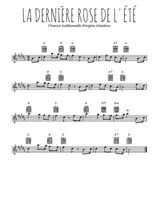 Téléchargez la partition pour saxophone en Mib de la musique la-derniere-rose-de-l-ete en PDF