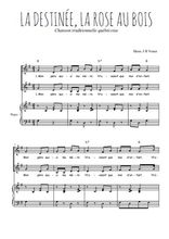 Téléchargez l'arrangement de la partition de La destinée, la rose au bois en PDF pour deux voix égales et piano