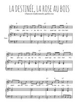 Téléchargez la partition de La destinée, la rose au bois en PDF pour Chant et piano