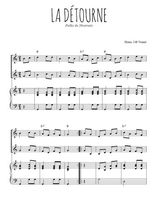 Téléchargez la partition de La détourne en PDF pour 2 voix égales et piano