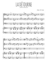 Téléchargez l'arrangement de la partition de La détourne en PDF pour trois voix mixtes et piano