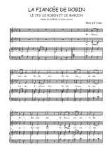 Téléchargez l'arrangement de la partition de La fiancée de Robin en PDF pour deux voix égales et piano