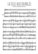 Téléchargez l'arrangement de la partition de Traditionnel-La-fille-aux-oranges en PDF pour Chant et piano