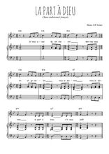 Téléchargez l'arrangement de la partition de chanson-de-quete-la-part-a-dieu en PDF pour Chant et piano