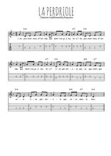 Téléchargez la tablature de la musique Traditionnel-La-perdriole en PDF