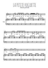 Téléchargez la partition de La petite Huguette en PDF pour Chant et piano