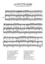 Téléchargez la partition de La petite robe en PDF pour Chant et piano