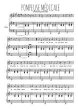 Téléchargez l'arrangement de la partition de Traditionnel-La-pompeuse-medicale en PDF pour Chant et piano