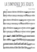 Téléchargez l'arrangement de la partition de mozart-la-symphonie-des-jouets en PDF à deux voix