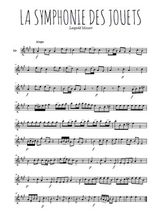 Téléchargez l'arrangement de la partition pour sax en Mib de la musique La symphonie des jouets en PDF