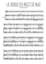 Téléchargez l'arrangement de la partition de Traditionnel-La-venue-du-mois-de-mai en PDF pour Chant et piano