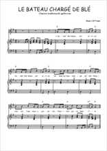 Téléchargez l'arrangement de la partition de Traditionnel-Le-bateau-charge-de-ble en PDF pour Chant et piano