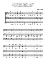 Téléchargez l'arrangement de la partition de Traditionnel-Le-bon-roi-Wenceslas en PDF à trois voix
