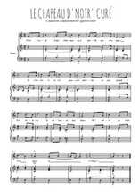 Téléchargez l'arrangement de la partition de Traditionnel-Le-chapeau-d-notr--cure en PDF pour Chant et piano