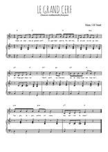 Téléchargez la partition de Le grand cerf en PDF pour Chant et piano
