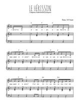 Téléchargez l'arrangement de la partition de Traditionnel-Le-herisson en PDF pour Chant et piano