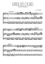 Téléchargez l'arrangement de la partition de tchaikovski-le-lac-des-cygnes-danse-des-cygnes en PDF à trois voix