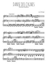 Téléchargez l'arrangement de la partition de tchaikovski-le-lac-des-cygnes-danse-des-cygnes en PDF pour Mélodie et piano